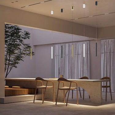 Pendelleuchte Weißes Aluminium Modernes Design & Integrierte LED – Pro Shade | Maytoni - Esszett Luxury | Stilvolles Wohnen mit Charakter