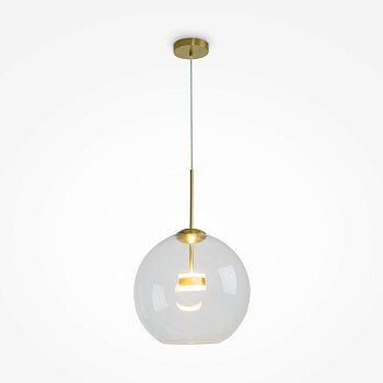 Pendelleuchte mit transparentem Blasenglas und gebürstetem Gold - Finish im modernen Design – Cometa | Maytoni - Esszett Luxury | Stilvolles Wohnen mit Charakter