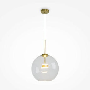 Pendelleuchte mit transparentem Blasenglas und gebürstetem Gold - Finish im modernen Design – Cometa | Maytoni - Esszett Luxury | Stilvolles Wohnen mit Charakter