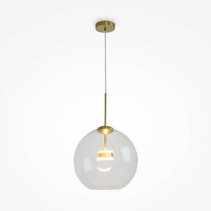 Pendelleuchte mit transparentem Blasenglas und gebürstetem Gold - Finish im modernen Design – Cometa | Maytoni - Esszett Luxury | Stilvolles Wohnen mit Charakter
