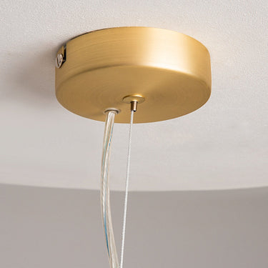 Pendant Lamp Brass-colored Metal Amber Glass Spheres Chandelier Design – Bolla | Maytoni