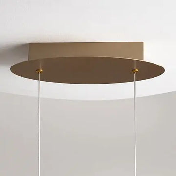 Pendant lamp made of gold-colored rectangular frame with crystal diffusers and LED – Curve | Maytoni