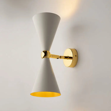 Wall light with white and gold finish and rotating conical shades - Vesper | Maytoni
