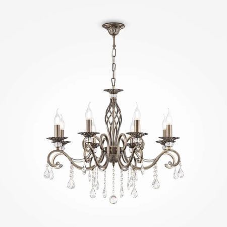 Kronleuchter – Bronzefarbenes Metall, 8 × E14 Fassung, 60 W Leistung, Ø72,0 cm - Grace | Maytoni image