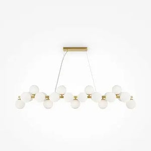 Pendant lamp with matt gold metal frame and white glass in a modern design – Dallas | Maytoni