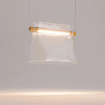 Brass metal frame pendant light, milky white glass & elegant design – Cabaret | Maytoni