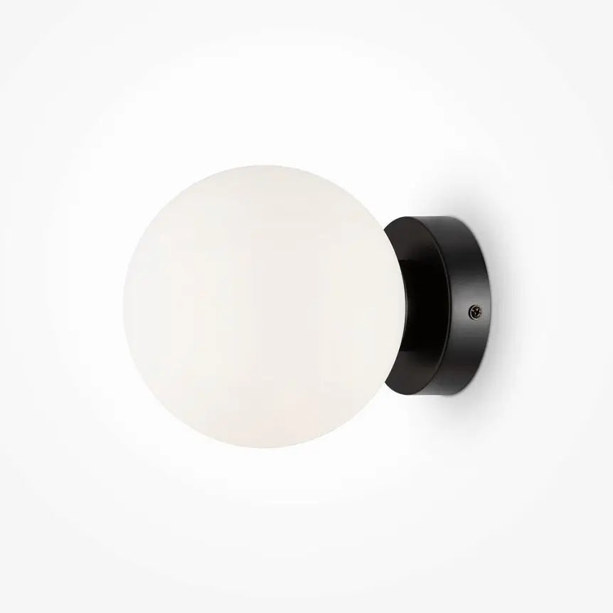Wall Light Black Metal & Frosted White Glass Minimalist Design – MOD321WL‑01B | Maytoni