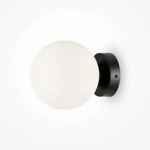 Wall Light Black Metal & Frosted White Glass Minimalist Design – MOD321WL‑01B | Maytoni