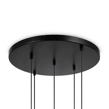 Pendant Lamp Black Metal Matt White Glass Cluster Design – Basic Form | Maytoni