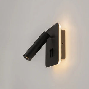 Wandleuchte – Schwarzes Aluminium, IP20 Schutz, Warmweiß, 13 cm Höhe - Ios 176 | Maytoni