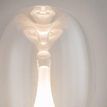 Table Lamp Double Shade Clear Glass & Frosted Gold Frame – Splash | Maytoni