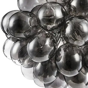 Pendant light with nickel metal frame and smoky grey glass shades in a modern design – Balbo | Maytoni