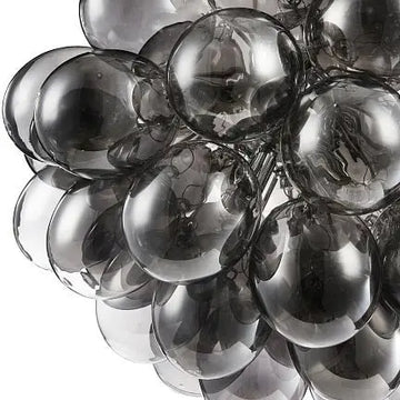 Pendant light with nickel metal frame and smoky grey glass shades in a modern design – Balbo | Maytoni
