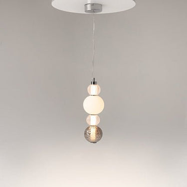 Pendelleuchte mit Chrom - Metallbasis, transparentem Glas und geometrischem Muster im modernen Design – Collar | Maytoni - Esszett Luxury | Stilvolles Wohnen mit Charakter