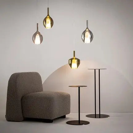 Pendant Light Clear Mirrored Double Shade Opal Glass Inner Shade & Black Metal Base – Duality | Maytoni