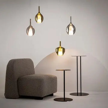 Pendant Light Clear Mirrored Double Shade Opal Glass Inner Shade & Black Metal Base – Duality | Maytoni