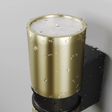 Wall lamp with black and brass-colored aluminum housing and sealed safety glass - Bowery | Maytoni