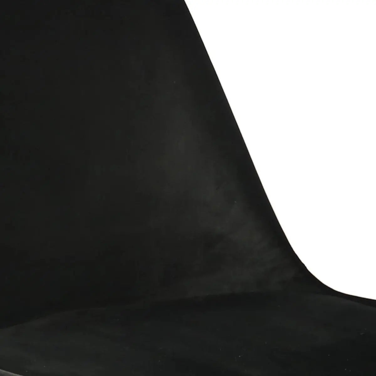 Esszimmerstuhl – Velvet Stoff, Metallgestell, Kuipform Design, Schwarz Farbe - Velvet | Kick