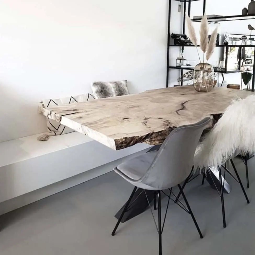 Esszimmerstuhl – Velvet Stoff, Metallgestell, Kuipform Design, Grau Farbe - Velvet | Kick