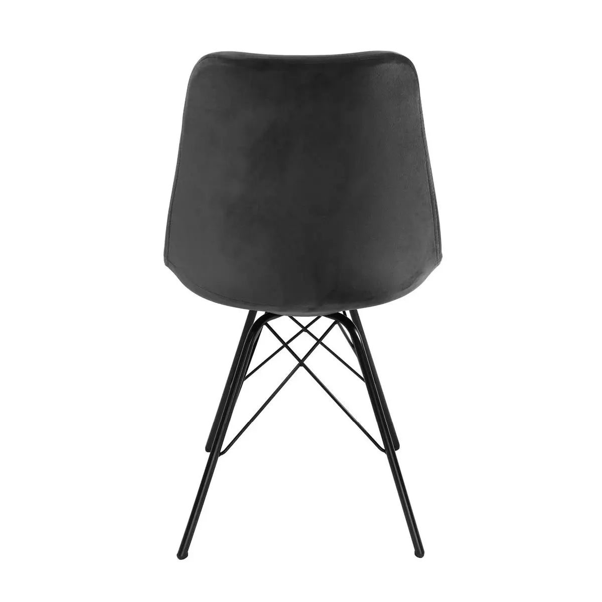 Esszimmerstuhl – Velvet Stoff,Metallgestell, Kuipform Design, Dunkelgrau Farbe - Velvet | Kick