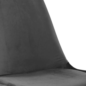 Esszimmerstuhl – Velvet Stoff,Metallgestell, Kuipform Design, Dunkelgrau Farbe - Velvet | Kick