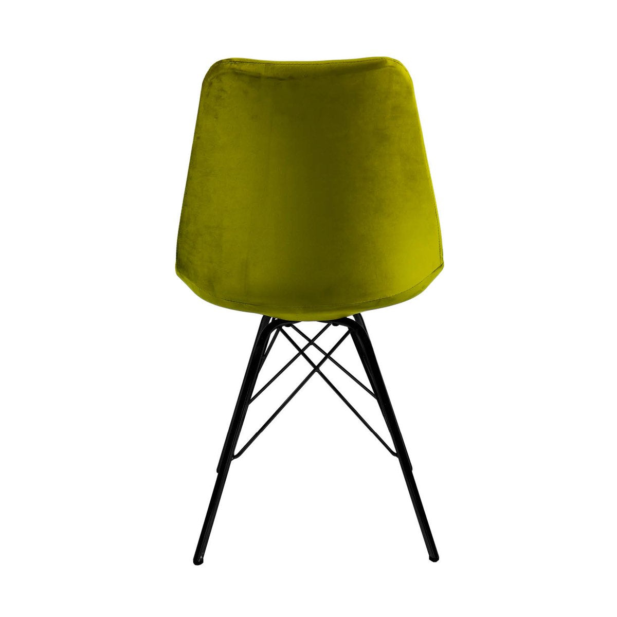 Esszimmerstuhl – Velvet Stoff, Metallgestell, Kuipform Design, Grün Farbe - Velvet | Kick