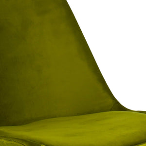 Dining Chair - Velvet Green, Comfortable Shell & Gold Metal Frame – Velvet | Kick Collection