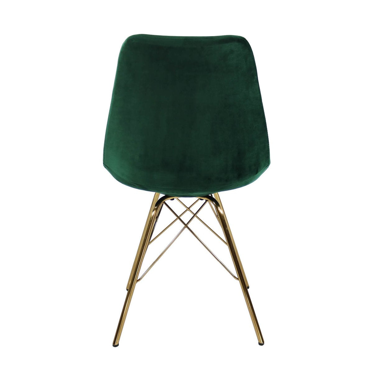 Dining Chair - Velvet Dark Green, Comfort Shell & Metal Frame Gold – Velvet | Kick Collection