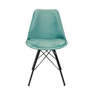 Esszimmerstuhl – Velvet Stoff, Metallgestell, Kuipform Design, Mintgrün Farbe - Velvet | Kick