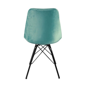 Esszimmerstuhl – Velvet Stoff, Metallgestell, Kuipform Design, Mintgrün Farbe - Velvet | Kick