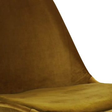 Esszimmerstuhl – Velvet Stoff, Metallgestell, Kuipform Design, Gold Farbe - Velvet | Kick