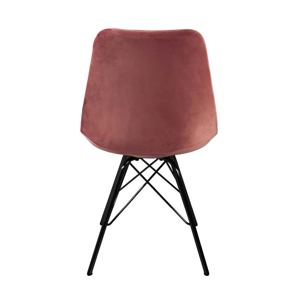 Esszimmerstuhl – Velvet Stoff, Metallgestell, Kuipform Design, Rosa Farbe - Velvet | Kick