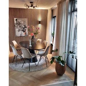 Esszimmerstuhl – Velvet Stoff, Metallgestell, Kuipform Design, Orange Farbe - Velvet | Kick