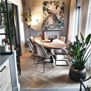 Esszimmerstuhl – Velvet Stoff, Metallgestell, Kuipform Design, Dunkelblau Farbe - Velvet | Kick