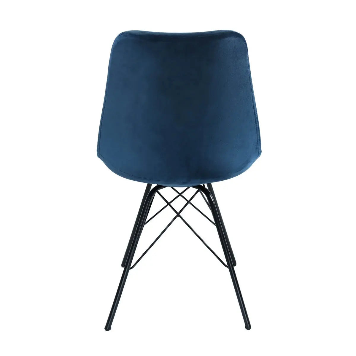 Esszimmerstuhl – Velvet Stoff, Metallgestell, Kuipform Design, Dunkelblau Farbe - Velvet | Kick