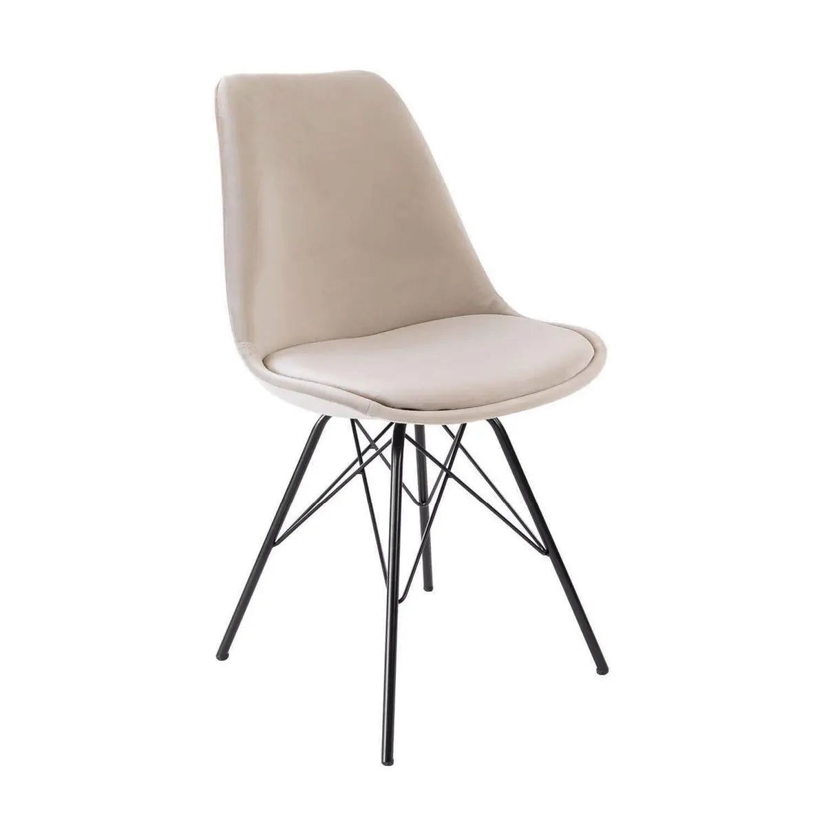 Esszimmerstuhl – Velvet Stoff, Metallgestell, Kuipform Design, Champagner Farbe - Velvet | Kick