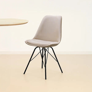 Esszimmerstuhl – Velvet Stoff, Metallgestell, Kuipform Design, Champagner Farbe - Velvet | Kick
