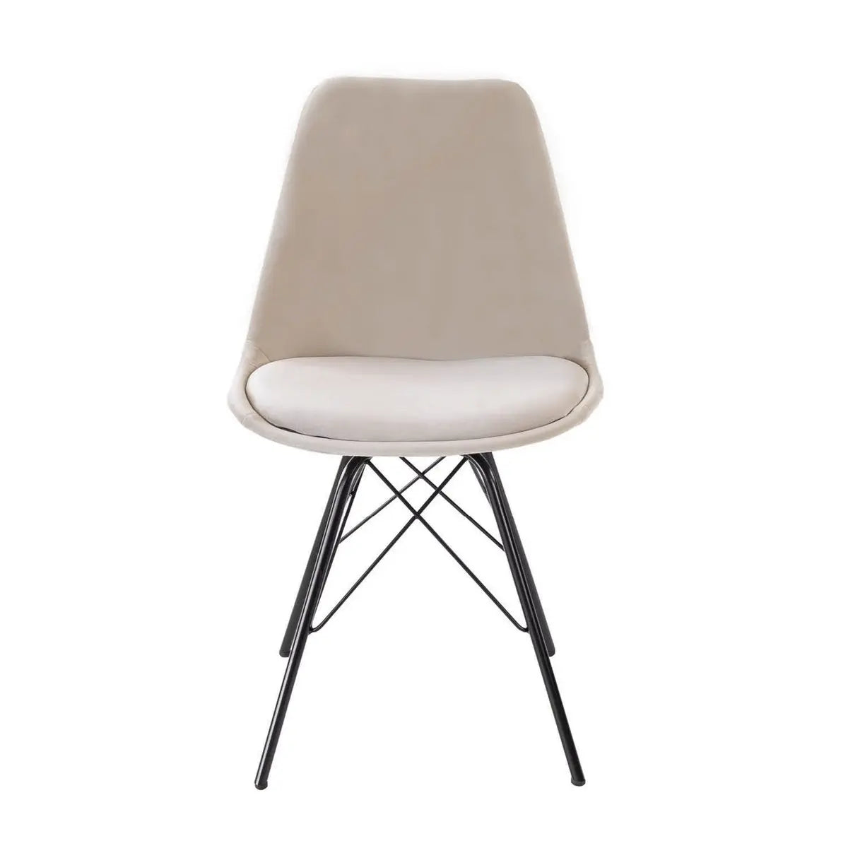 Esszimmerstuhl – Velvet Stoff, Metallgestell, Kuipform Design, Champagner Farbe - Velvet | Kick