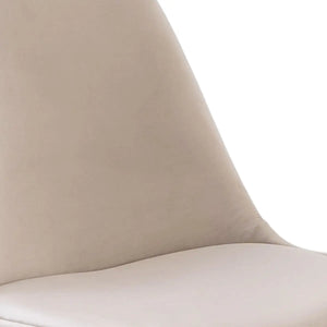 Esszimmerstuhl – Velvet Stoff, Metallgestell, Kuipform Design, Champagner Farbe - Velvet | Kick