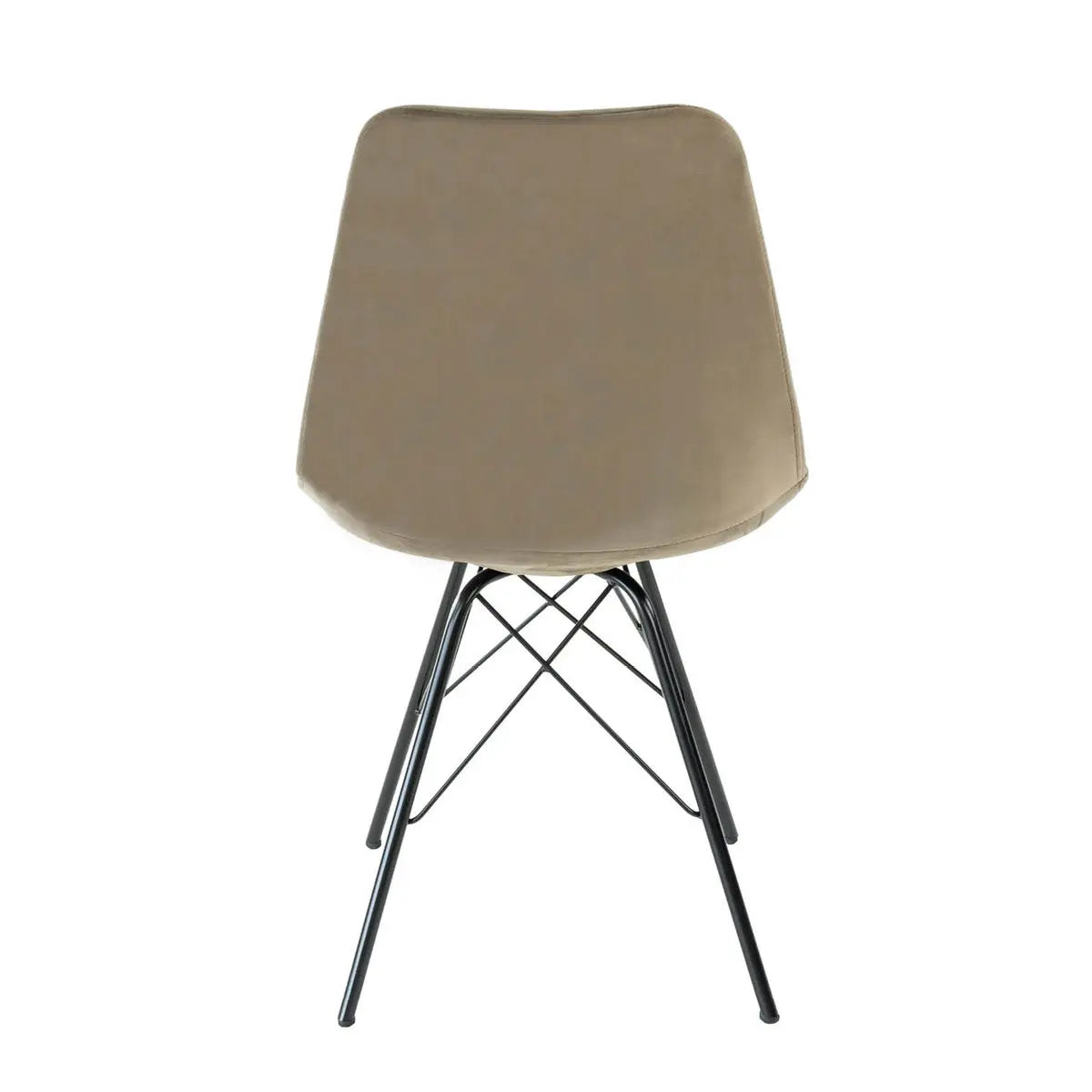 Esszimmerstuhl – Velvet Stoff, Metallgestell, Kuipform Design, Taupe Farbe - Velvet | Kick