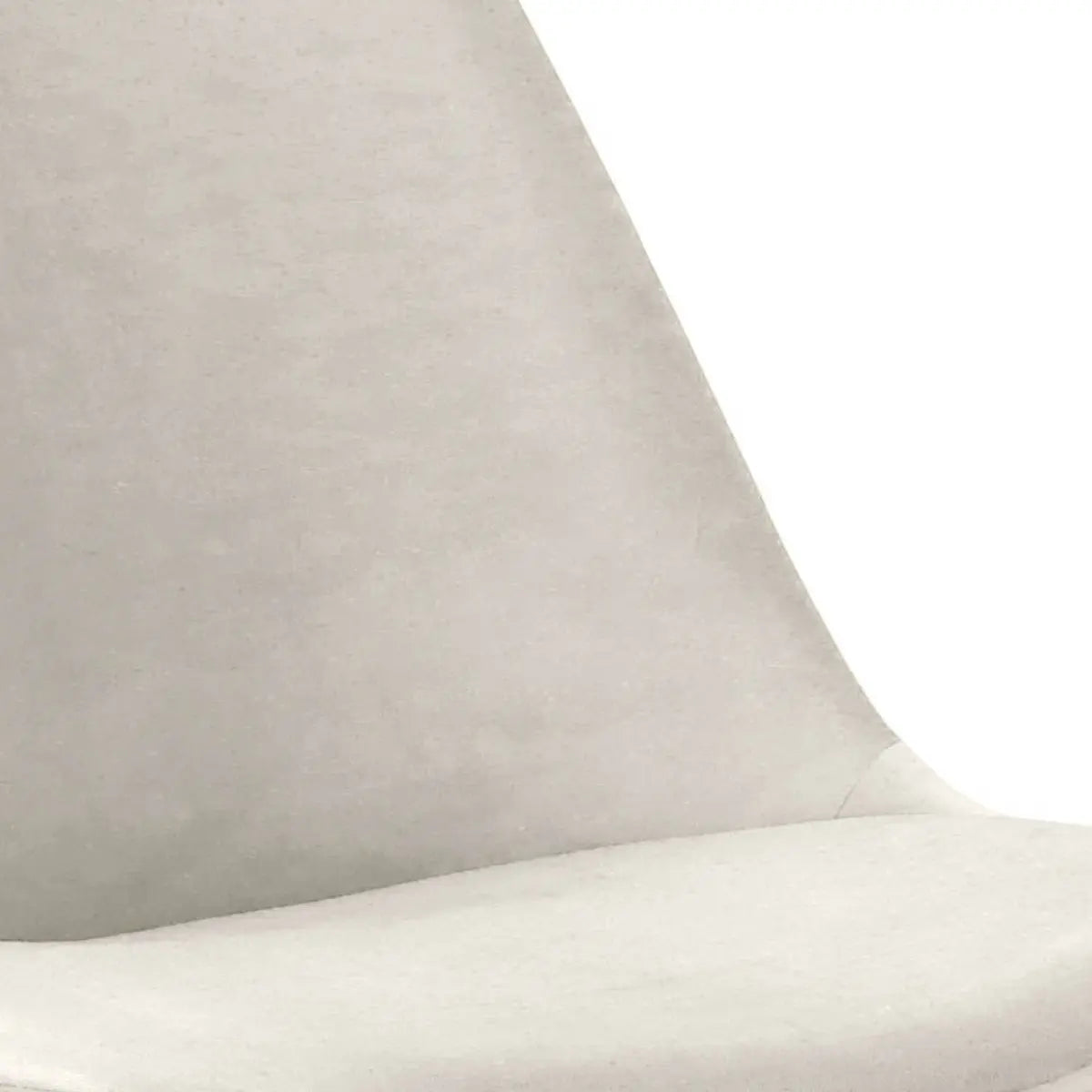 Esszimmerstuhl – Velvet Stoff, Metallgestell, Kuipform Design, Elfenbein Farbe - Velvet | Kick