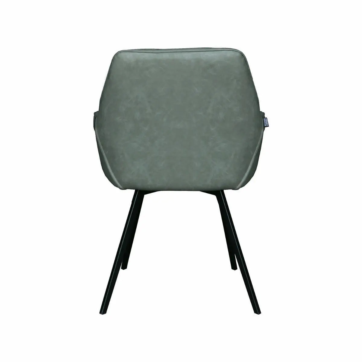Esszimmerstuhl – Grünes PU-Leder, Schwarzes Metall, Federnder Sitz - Karl | Kick Collection