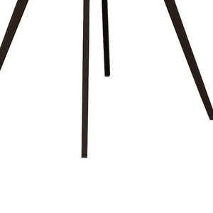 Esszimmerstuhl – Braunes PU-Leder, Schwarzes Metall, Federnder Sitz - Karl | Kick Collection