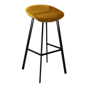 Barhocker – Goldener Ton, Velours Sitz, Metall Fuß, 70 cm - Finn | Kick Collection