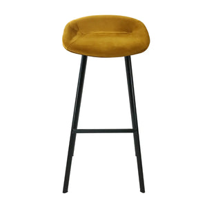 Barhocker – Goldener Ton, Velours Sitz, Metall Fuß, 70 cm - Finn | Kick Collection