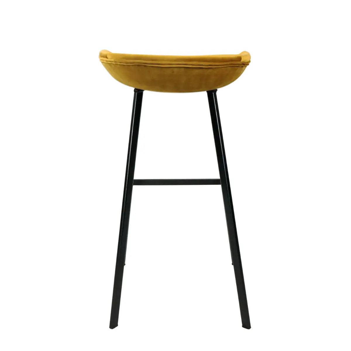 Barhocker – Goldener Ton, Velours Sitz, Metall Fuß, 70 cm - Finn | Kick Collection