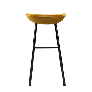 Barhocker – Goldener Ton, Velours Sitz, Metall Fuß, 70 cm - Finn | Kick Collection