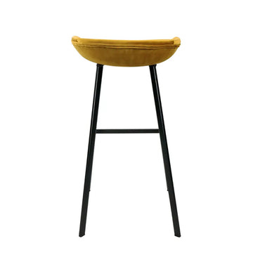 Barhocker – Goldener Ton, Velours Sitz, Metall Fuß, 70 cm - Finn | Kick Collection