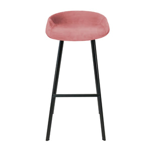 Barhocker – Rosa Ton, Velours Sitz, Metall Fuß, 70 cm - Finn | Kick Collection