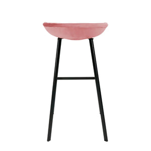 Barhocker – Rosa Ton, Velours Sitz, Metall Fuß, 80 cm - Finn | Kick Collection